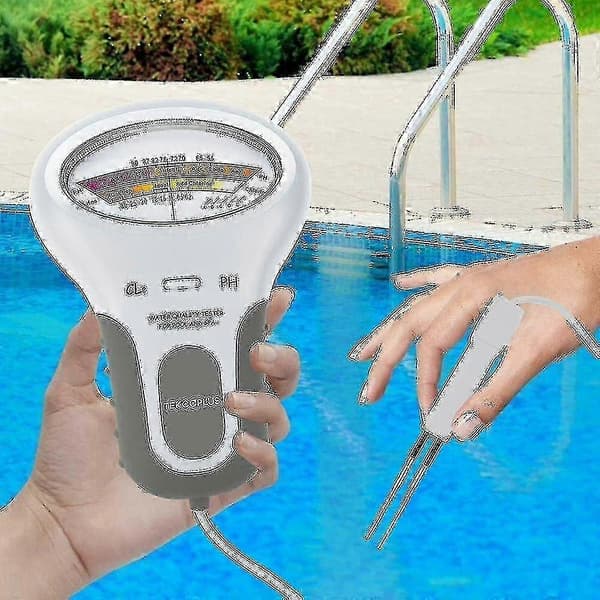 Vandkvalitetsanalysator, Digital Klor- og pH Cl2-Tester til Swimmingpools, Spa Vandkvalitetsanalysator med Sonde til Hjemmepools eller Spa