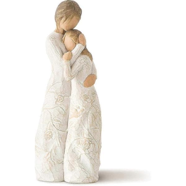 Willow Tree Nær mig, Udtrykker kærlige forhold mellem mor og datter, Skulptureret håndmalet figur