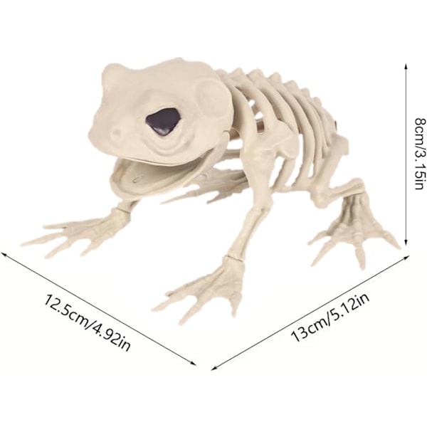 Dyreskjelett Froskefigur | Små Skjelett Froskefigurer - Dekorasjon Innendørs Utendørs Spøkelseshusdekorasjon