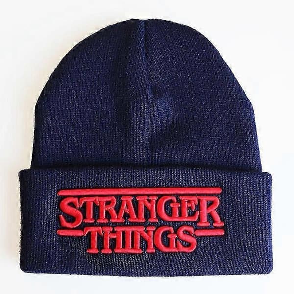 Stranger Things Hue Pullover Hat Stranger Things Bogstaver Tredimensionel Broderi Strikket Hue Vinter - KM 3D Gray Adjustable