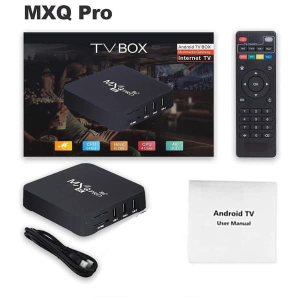 4K HDR Streaming Media Player för Android TV Box, 4GB RAM 8GB ROM Allwinner H3-Core Smart TV Box