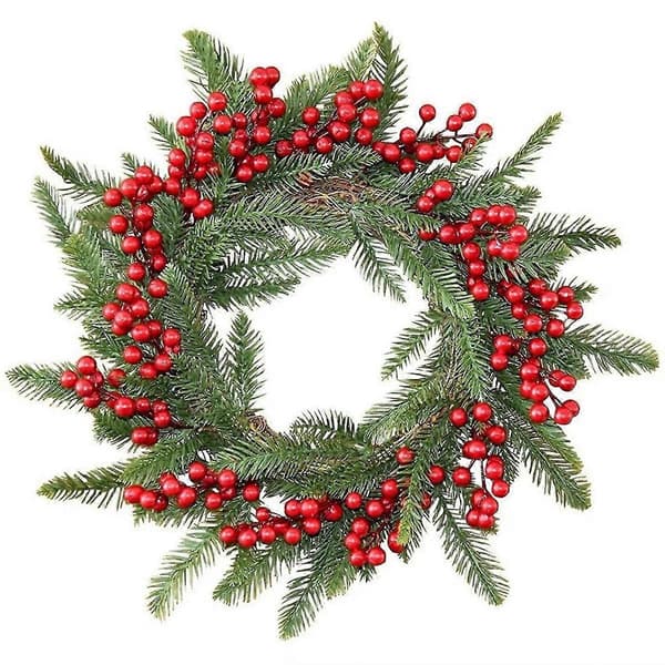 Jul Simulert Rødt Bær Ranke Plante Juletre Dekor B