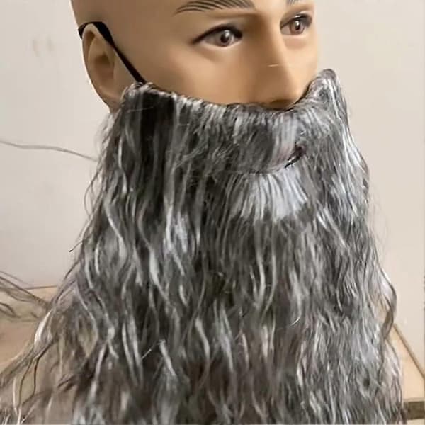 Hobbit Sagan om ringen Gandalf Cosplay Resistent Syntetisk Hårperuk Skägg