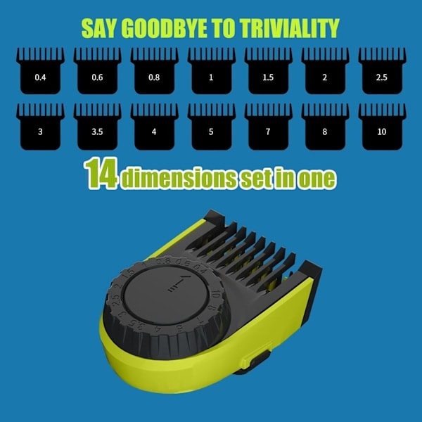 Justerbar avstandskam og nesehårstrimmer for OneBlade 0,4–10 mm