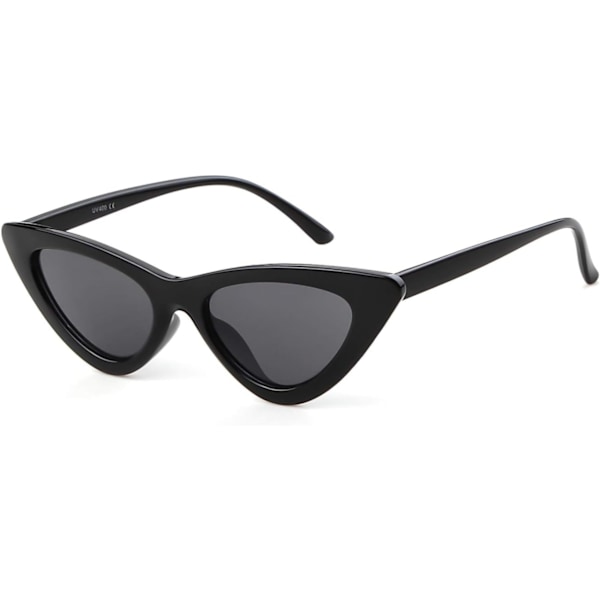 Retro Vintage Cat Eye -aurinkolasit naisille, trendikkäät kapeat Cat Eye -kehykset