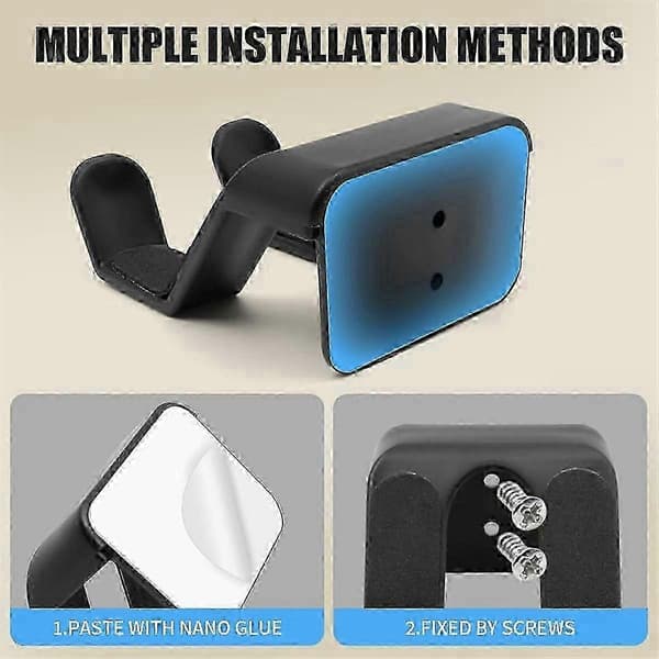 Spilcontroller Hovedtelefon Ophængningsbeslag Vægmonteret Display Stand Universal Opbevaringsbeslag til PS4-Sort-