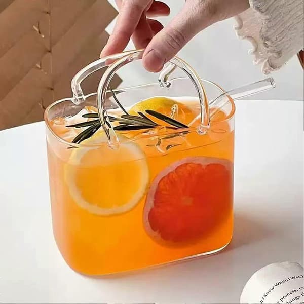 Handväska Glasmugg – 750ml & Kreativ – för Juice & Cocktail 2pcs A