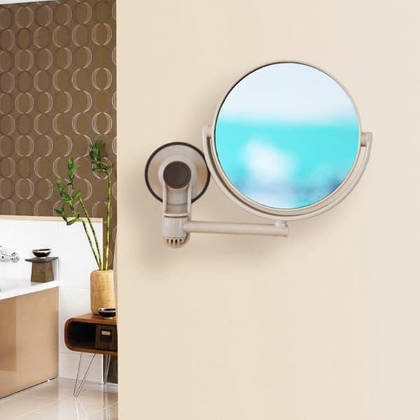 Bathroom Mirror Cosmetic Mirror 1x/3x Magnification Suction Cup Adjustable Makeup Mirror Double-Sided B
