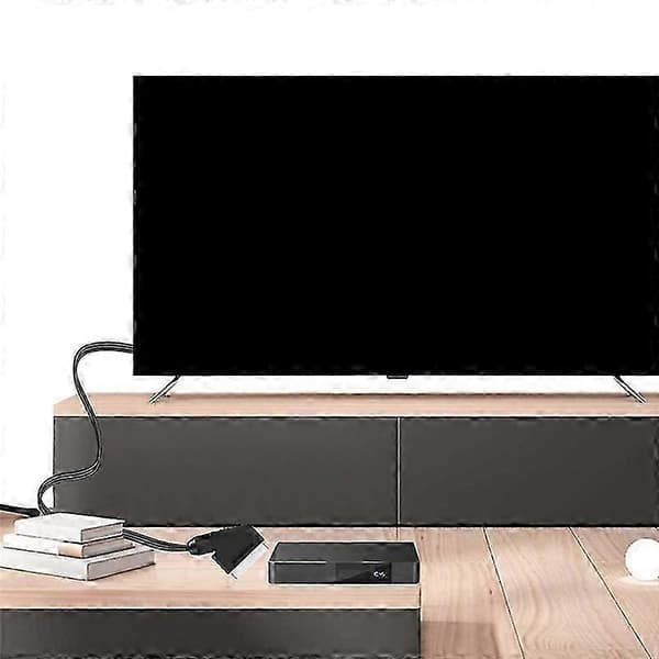 Professionel SCART til HDMI-adapter til HD TV og DVD-afspillere med lyd- og videounderstøttelse svart