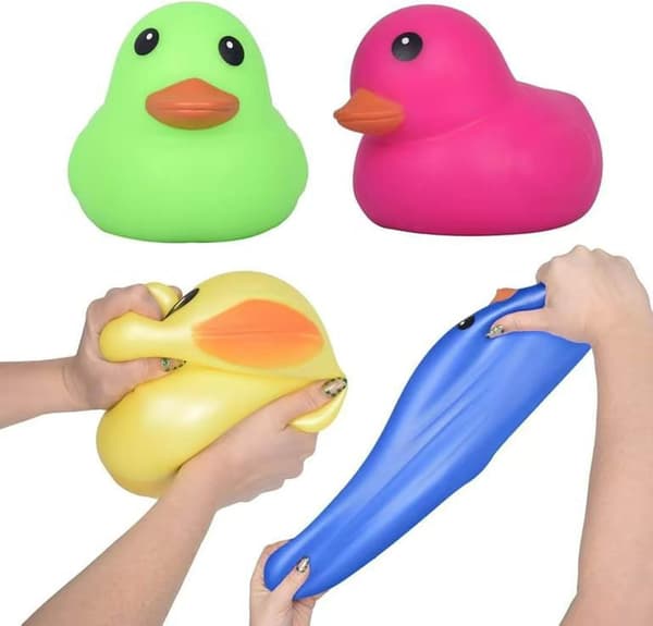And Squishy Jumbo, Klembar Kæmpe Squishy Sensorisk Stressbold, Nyhed Angstdæmpende Fidgetlegetøj til Voksne & Skrivebordsbrug (gul) yellow