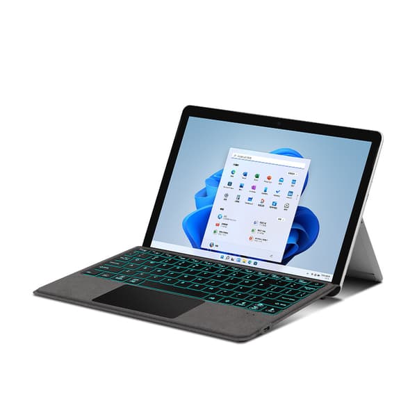 Kompatibelt til Microsoft Surface Go 1 / 2 / 3 Magnetisk Genopladeligt Trådløst Bluetooth Tastatur med Baggrundsbelysning MultiColor