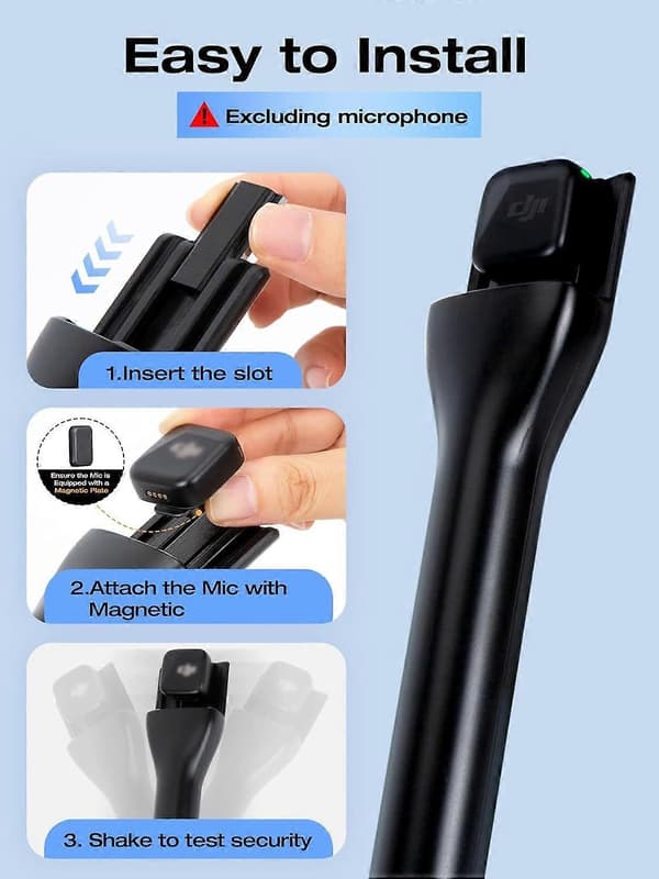 DJI Mic Mini magneettinen langaton mikrofoniteline, DJI Mic1/2 mikrofoniteline
