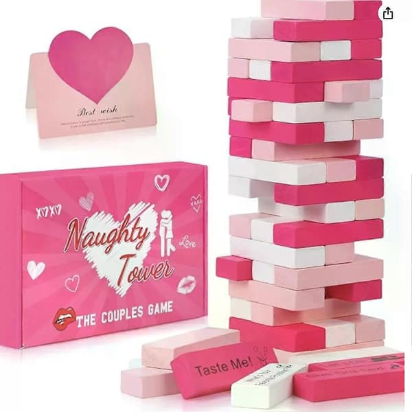48 STK Klodstårn Spil Par Aktiviteter Date Night Idéer Valentine Tumbling Tower Stacking Blocks Spil Til Par Aftenfest Spanish Language