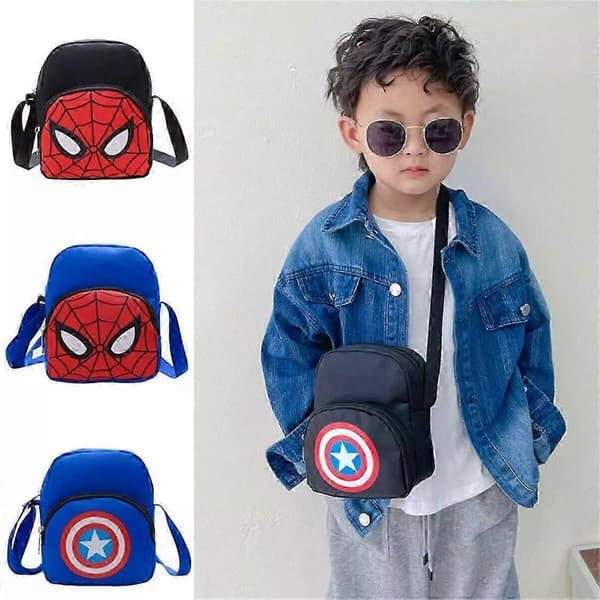 Spindelmannen Captain America Messenger Crossbody Väskor Gåvor C