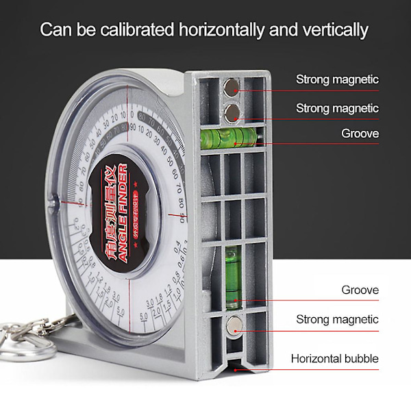 Nytt verktøy magnetisk vinkelsøker, hvit