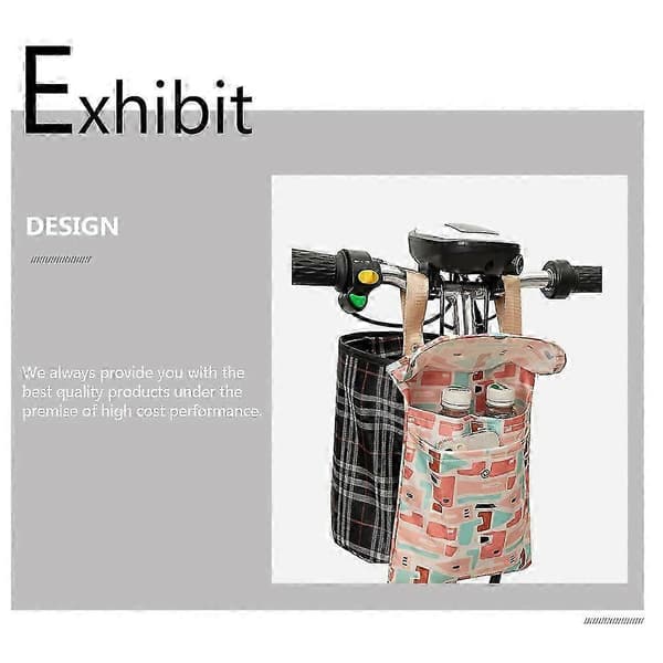 En lyserød nylon batteri frontopbevaringstaske til elektriske køretøjer