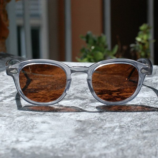Men brown polarized sunglasses johnny depp gray glasses women's brown sunglasses