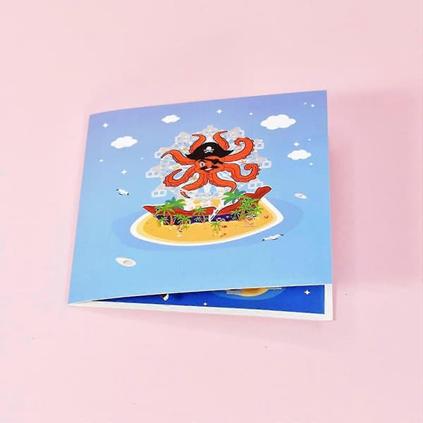 3D Pop Up-kort Blekkspruthjul Gratulasjonskort med konvolutt for Valentinsdag postkort