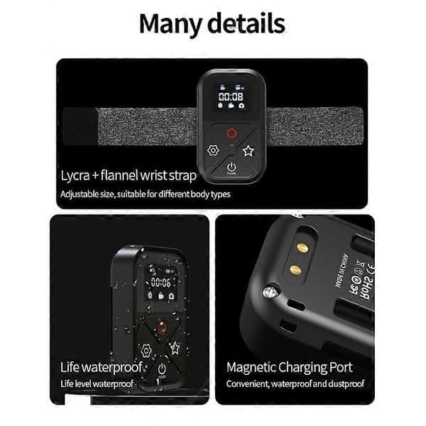 Remote Control for Gopro Hero 10 9 8 Max with Stick and Wrist Holder Bluetooth-compatible Smart Remo