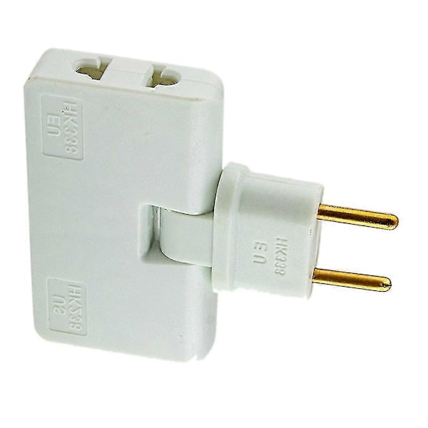 Roterande EU-kontaktadapter 3 i 1, Roterbar Uttagsförlängare 180 Grader, Mini Uttagsadapter