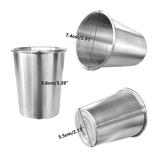 6-pack 23 cl rostfria stålkoppar för barn, stapelbara hållbara metallkoppar, splittringsfria dricksglas bästa presenten