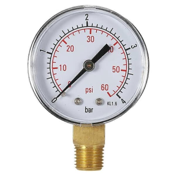 50 mm 0~60psi 0~4bar Poolfilter Vandtryksmåler Hydraulisk Trykmåler Manometer 1/4\" NPT-gevind - Perfekt 2