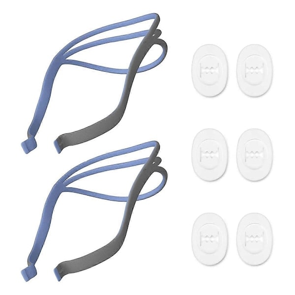 2-pack P10 Huvudband CPAP Ersättning, Huvudband för ResMed Airfit P10 Näsmask CPAP Maskband 6