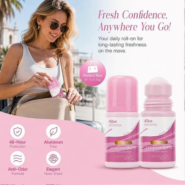 Børne Roll-On Deodorant 50ml - Aluminiumfri Alkoholfri Skånsom Hurtigtørrende Sved 04NEROLI