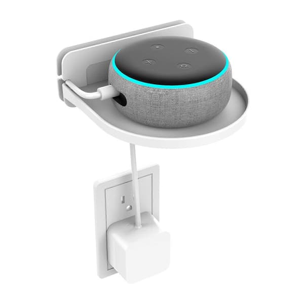 Mini Smart Högtalarfäste Stark Bärförmåga Enkel Installation Väggmonterad Ljudbox Hängare White