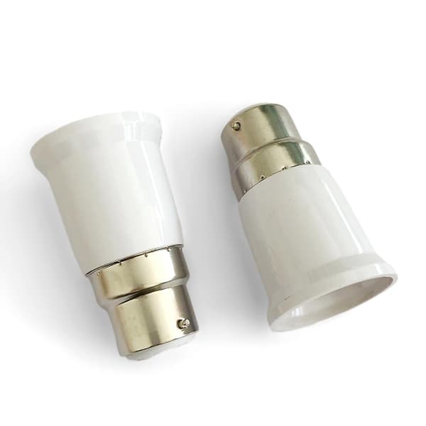 B22 til E27 Pæresokkel Høykvalitets Lampebaseomformeradapter PC Brannsikker Lampeholder for LED Maispære Spotlight 220V