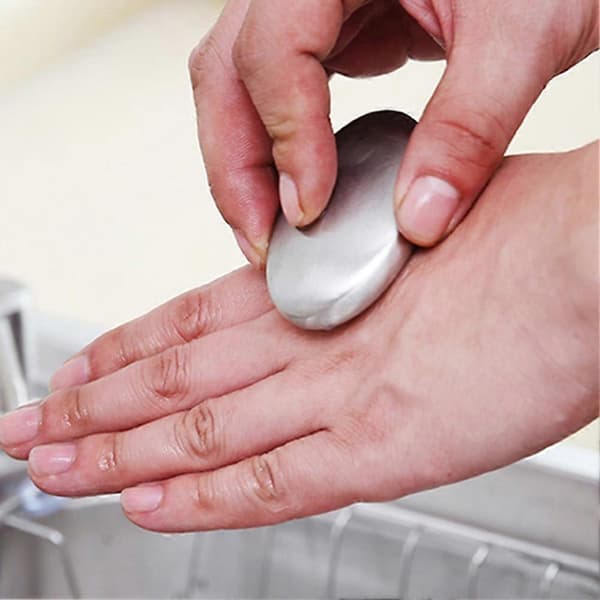 Lugtfjernende sæbe i rustfrit stål - Metaldeodorant uden kemikalier - Håndlugtfjerner Small without base