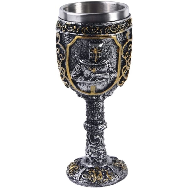 Medieval Viking Knight Royal Holy Grail King Wine Goblet Gothic Metal Cup Drinker Suitable for Theme Party Decoration Wedding Props