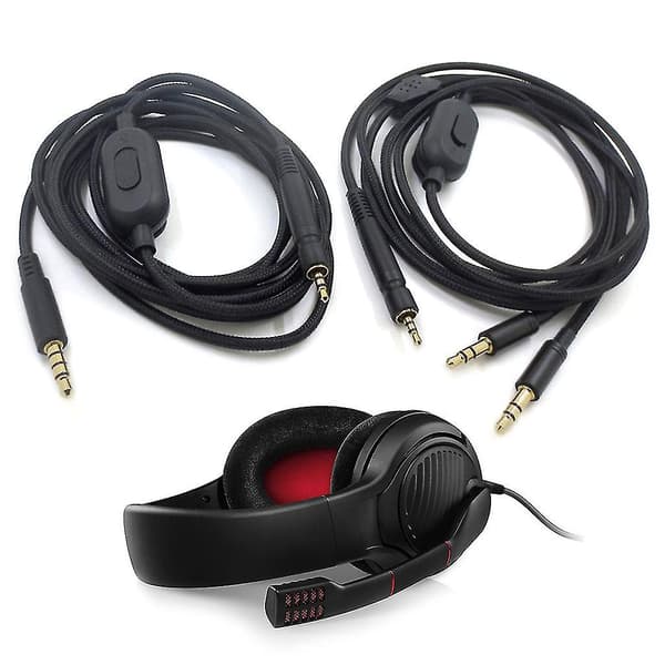 Udskiftningslydkabel til Sennheiser- Game Zero Pc 373d Gsp350 Double plug version