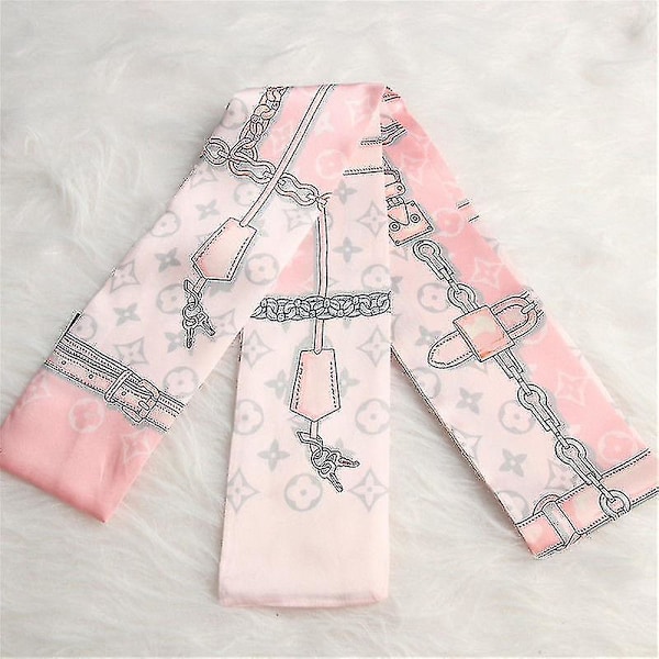 Koreansk Wild Tie Bag Handle Ribbon - Ny Tarot Lv Chic Tørklæde Til Forår Og Efterår Pink