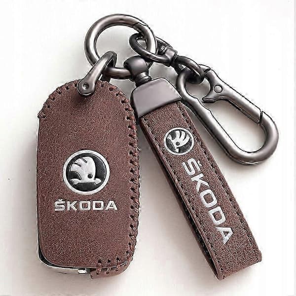 Skoda Metal Læder Bil Nøglering