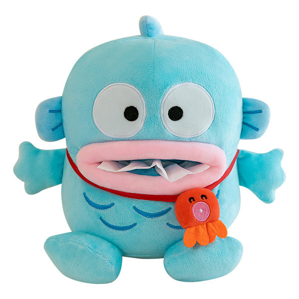 Tecknad japansk clownfisk Hanton litet monster omringande docka tissue box kreativ docka bil hem Ful fisk tissue hänge Ugly fish tissue pendant 26cm（0.2kg)