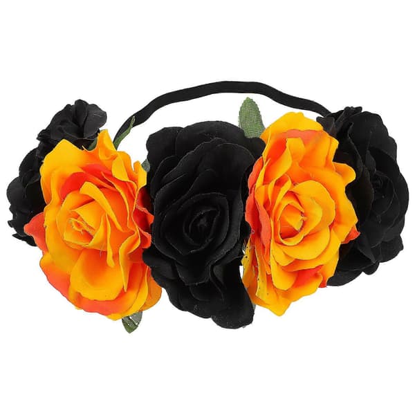 Elastisk blomsterhodebånd for kvinner, blomsterkrone, roseblomsterhodebånd