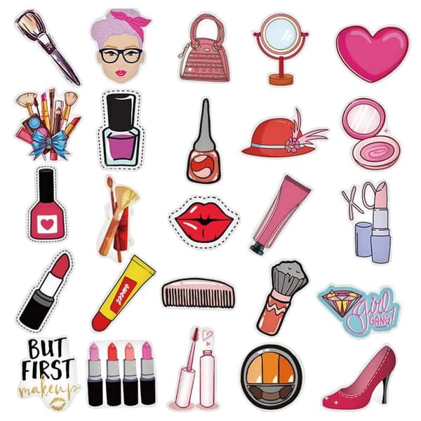 50x Stickers and Decals - VSCO Beauty multicolor multifärg