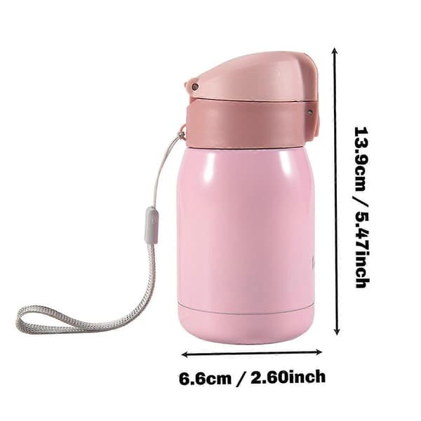 Mini Rostfritt Stål Stor Mage Flaska() PINK 200ml