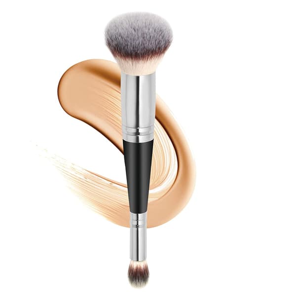 Foundation Brush Double-Sided Concealer, Quick and Easy Application for Liquid, Precision Angled & Heavenly Luxe Cruelty-free Hair