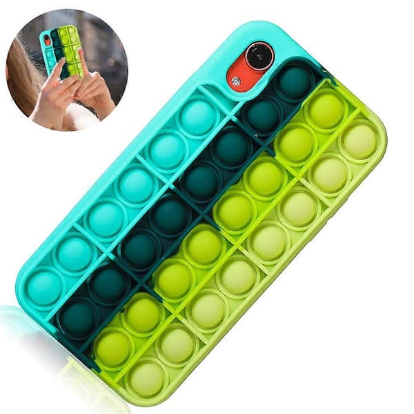 Compatible with iPhone XR, iPhone XS, iPhone 11 Case Silicone Case Design Cartoon Funny Cute Unique Protective Case Black- Gr Black- Green iPhone XR
