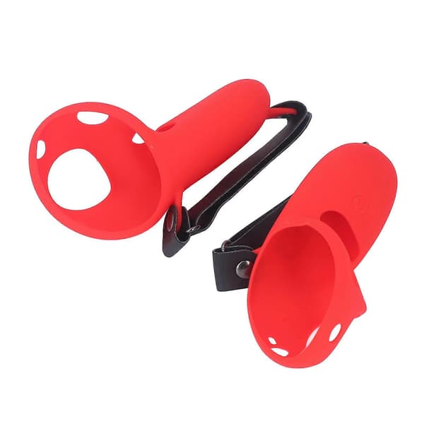 2st Touch Controller Grip Cover Silikongreppskydd med knogremmar för Meta Quest Pro Red Style B