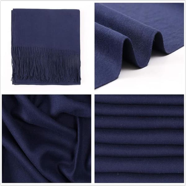 Dame Tørklæder Pashmina Sjal og Wraps til Bryllup Tørklæder til Kvinder Vinter Navy