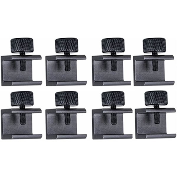 8Pcs Heated Bed Clips Adjustable Printer Glass Bed Clips 3D Printer Conduit Glass Fixing Clamps for Printer(Black)