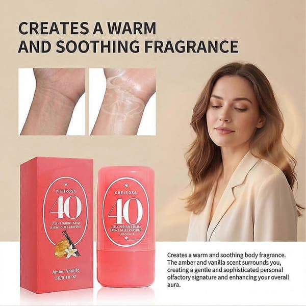Jelly Parfymebalsam Solid - Litchi Duft, Alkoholfri, 5g pink 5g