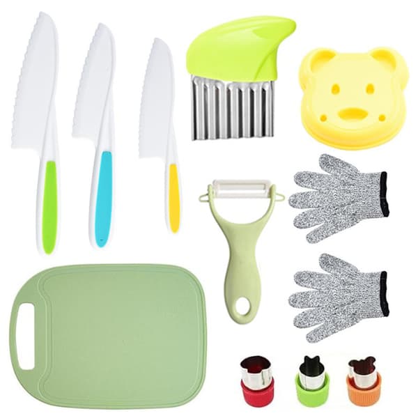 Kids Kitchen Knives Kitchen Set Kids Cookware Multicolored 12 Piece Set-4