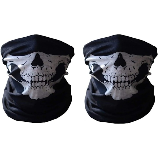 Motorsykkelmasker 2 stk Multifunksjon Dødninghode Maske Motorsykkel Ma