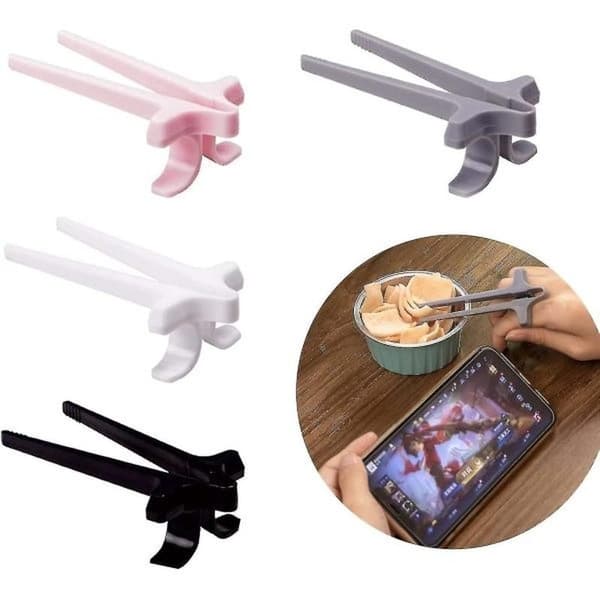 4 stk. finger snack pincet til gamere, snack clips chips ekstra controllere spiltilbehør