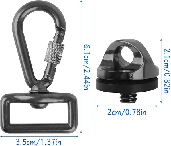 Quick Release Camera Strap, 3 Set Camera Strap Screws for Connecting SLR Camera and Shoulder Strap, Metal Camera Strap Screw Adapter