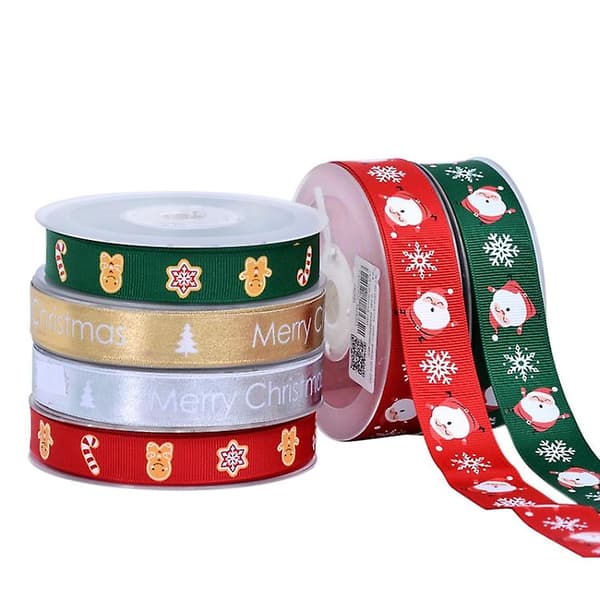 91,4 m / rulle julband presentförpackning band, stil: 1,6 cm bronsering